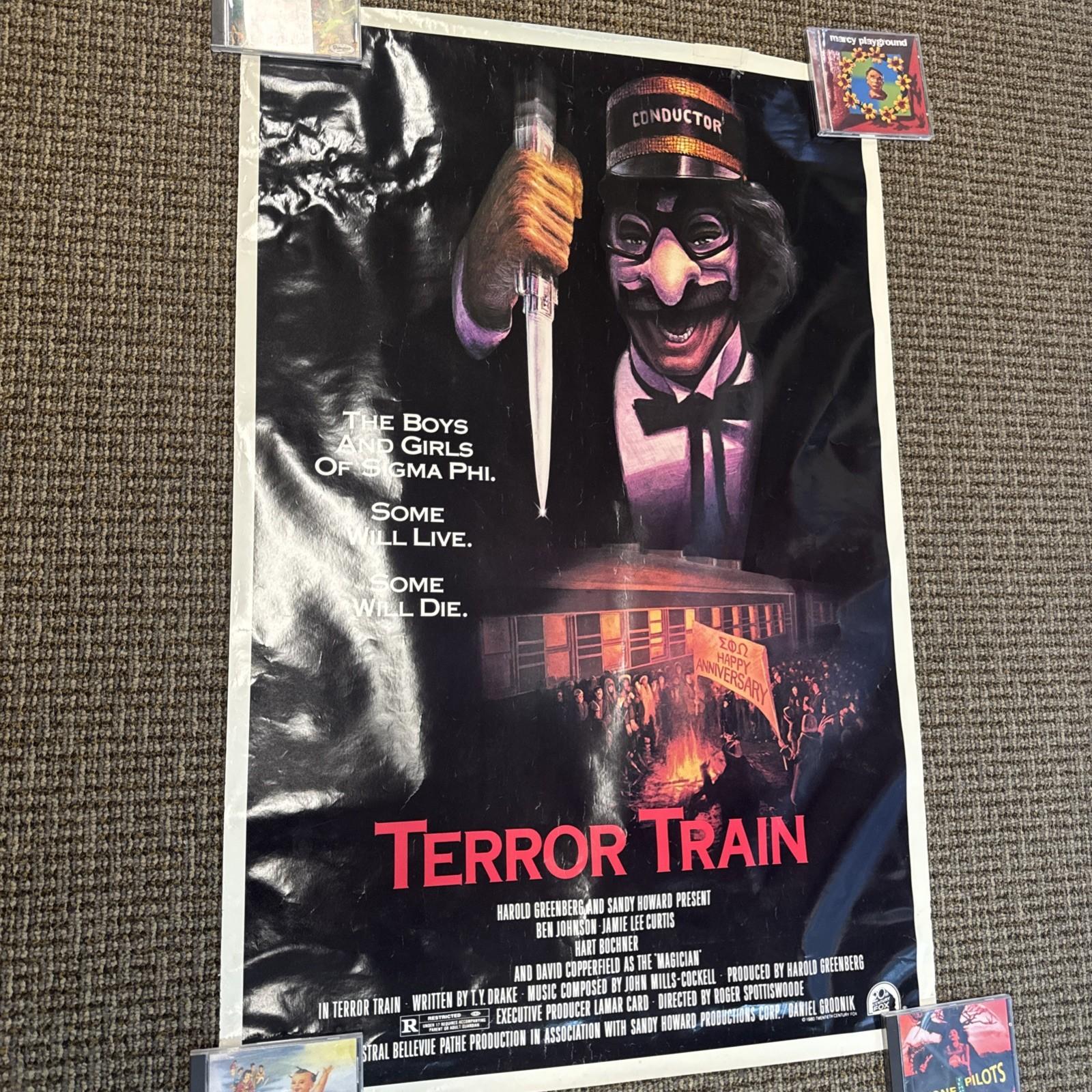 Terror Train Original Rolled 27x41 One Sheet 1980 Jamie Lee Curtis Horror !READ!