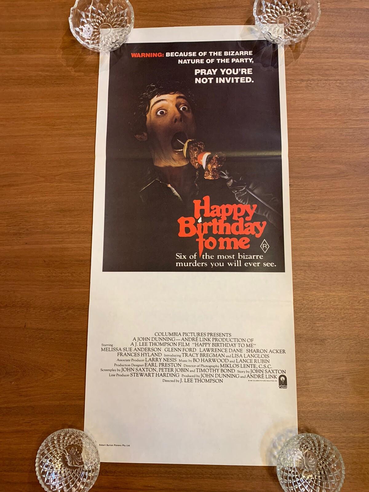 Happy Birthday To Me - Original 1981- Aussie Daybill Poster