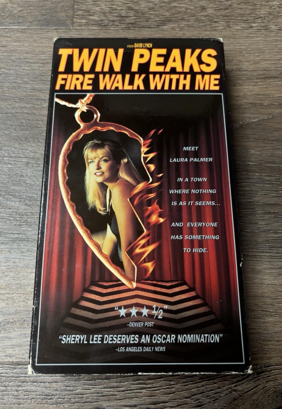 TWIN PEAKS Fire Walk With Me VHS Tape David Lynch 1992 RARE Cult Bowie