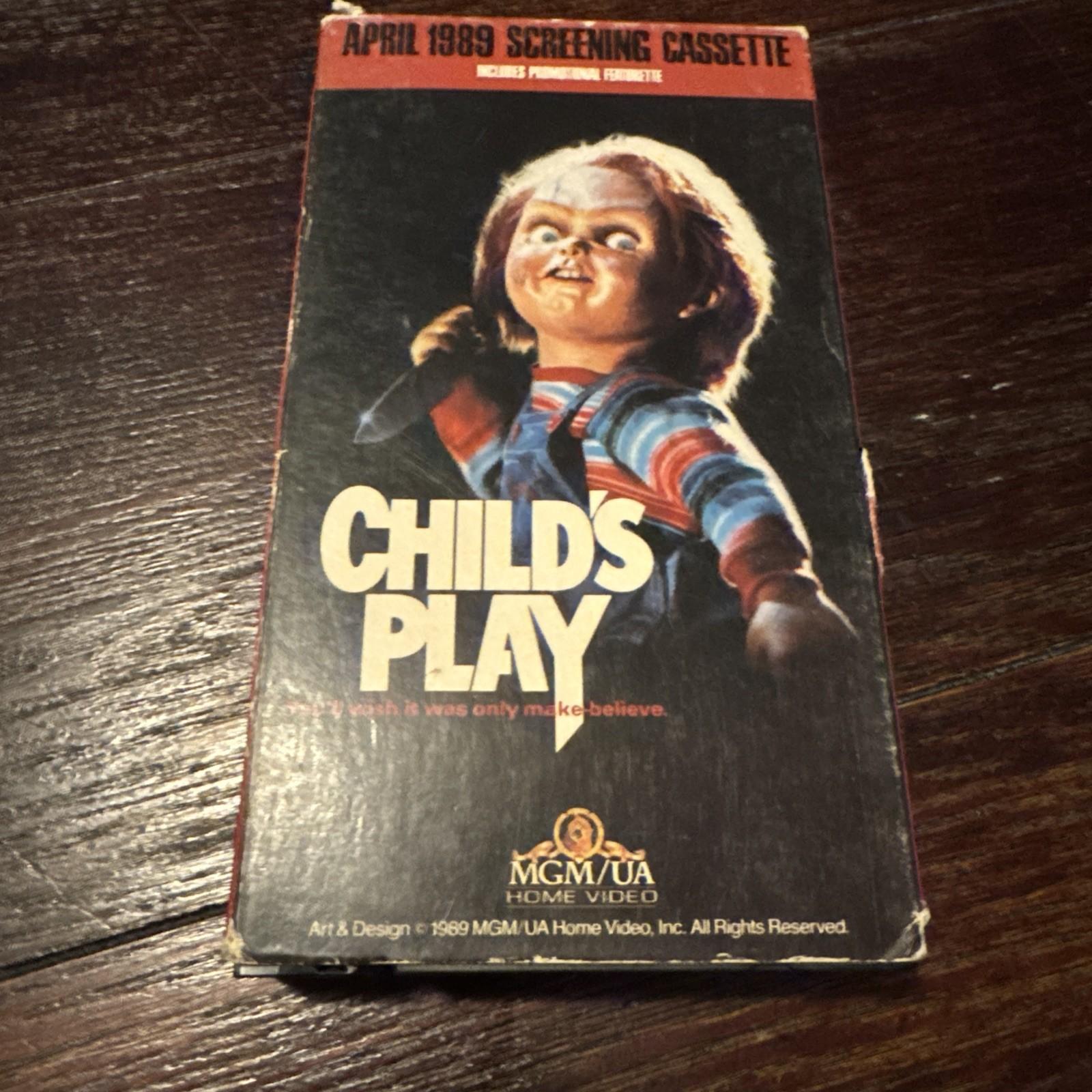 RARE Child's Play (VHS, 1989) Screening / Promo VHS Cassette Tape
