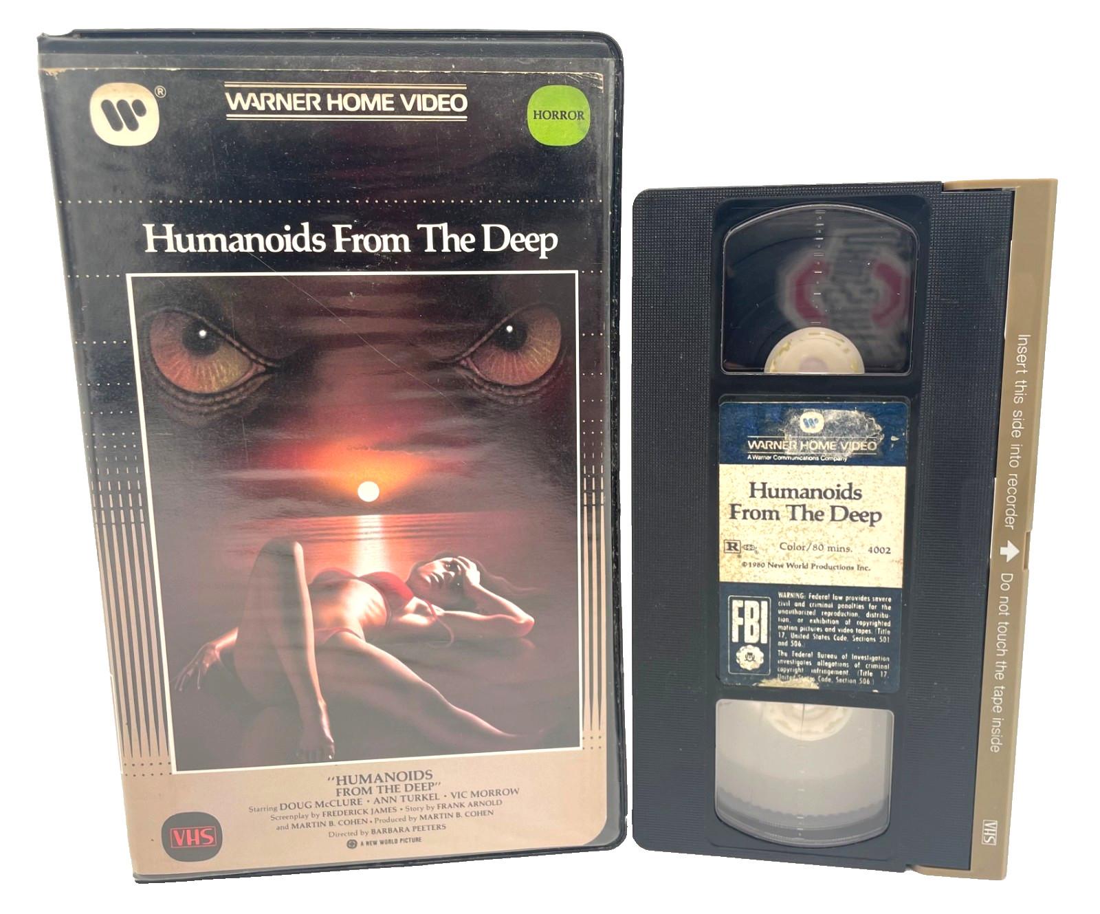 HUMANOIDS FROM THE DEEP 1980 VHS Warner Brothers Clamshell *Roger Corman* Horror