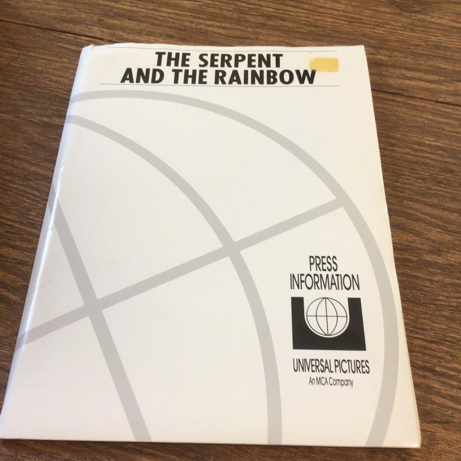 1987 Wes Craven’s The Serpent and the Rainbow Press information Kit RARE!!!