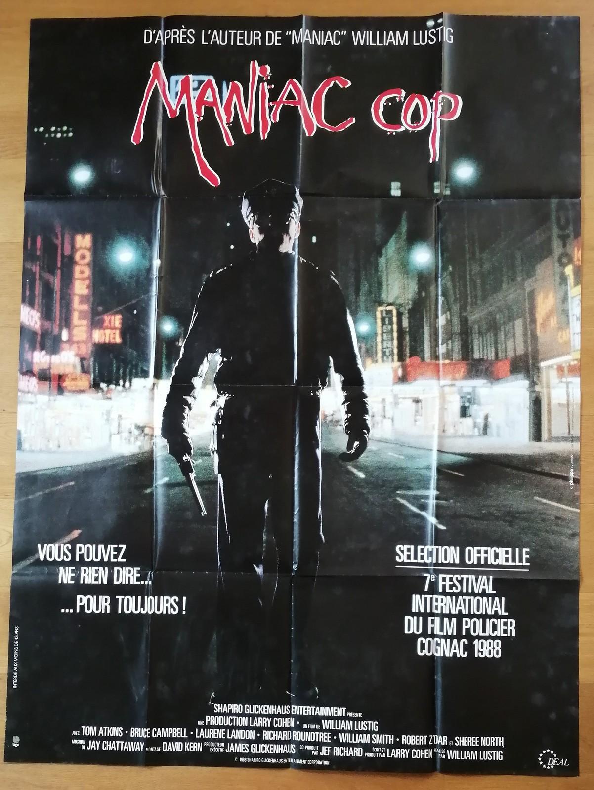 MANIAC COP horror original LARGE french movie poster '88