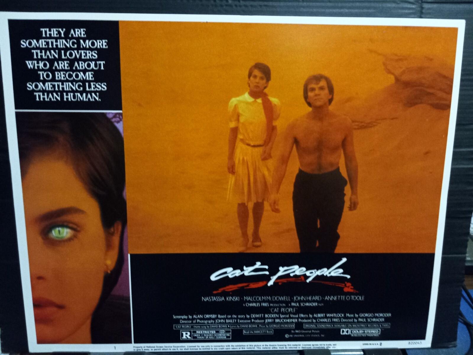 Lobby Card 1982 CAT PEOPLE Nastassia Kinski Malcolm McDowell sibling horror best