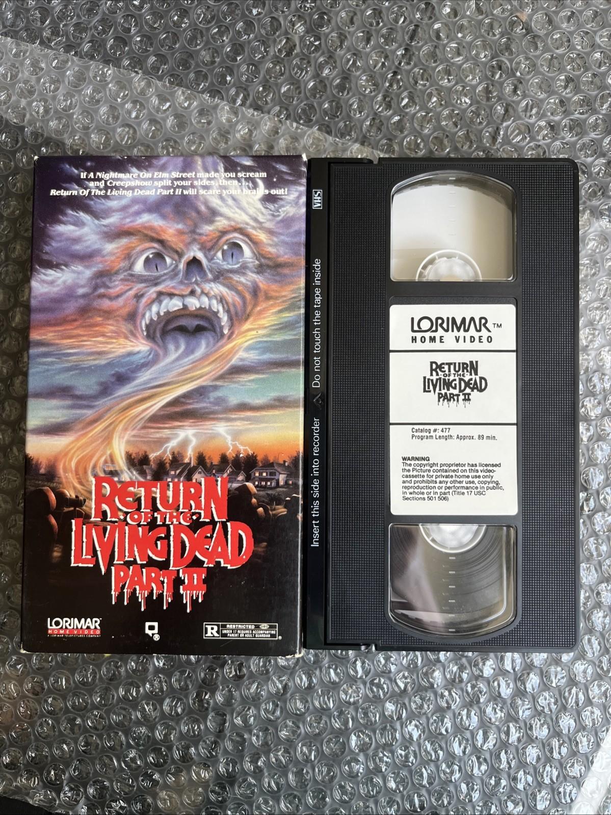 Return of the Living Dead Part 2 VHS Tape 1988 RARE Cult Horror Comedy