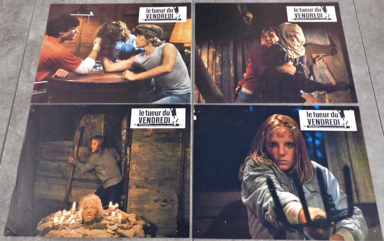 Friday the 13th Part 2 7 Original French Lobby Cards 8"10 1981 Jason