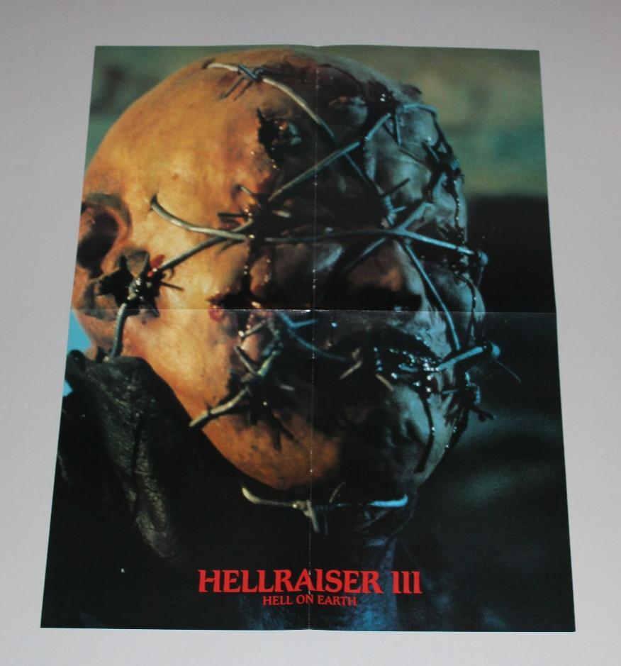 HELLRAISER 1980s ORIGINAL POSTER OOP 90s HORROR MOVIE VIDEO VHS DISPLAY! RARE!!