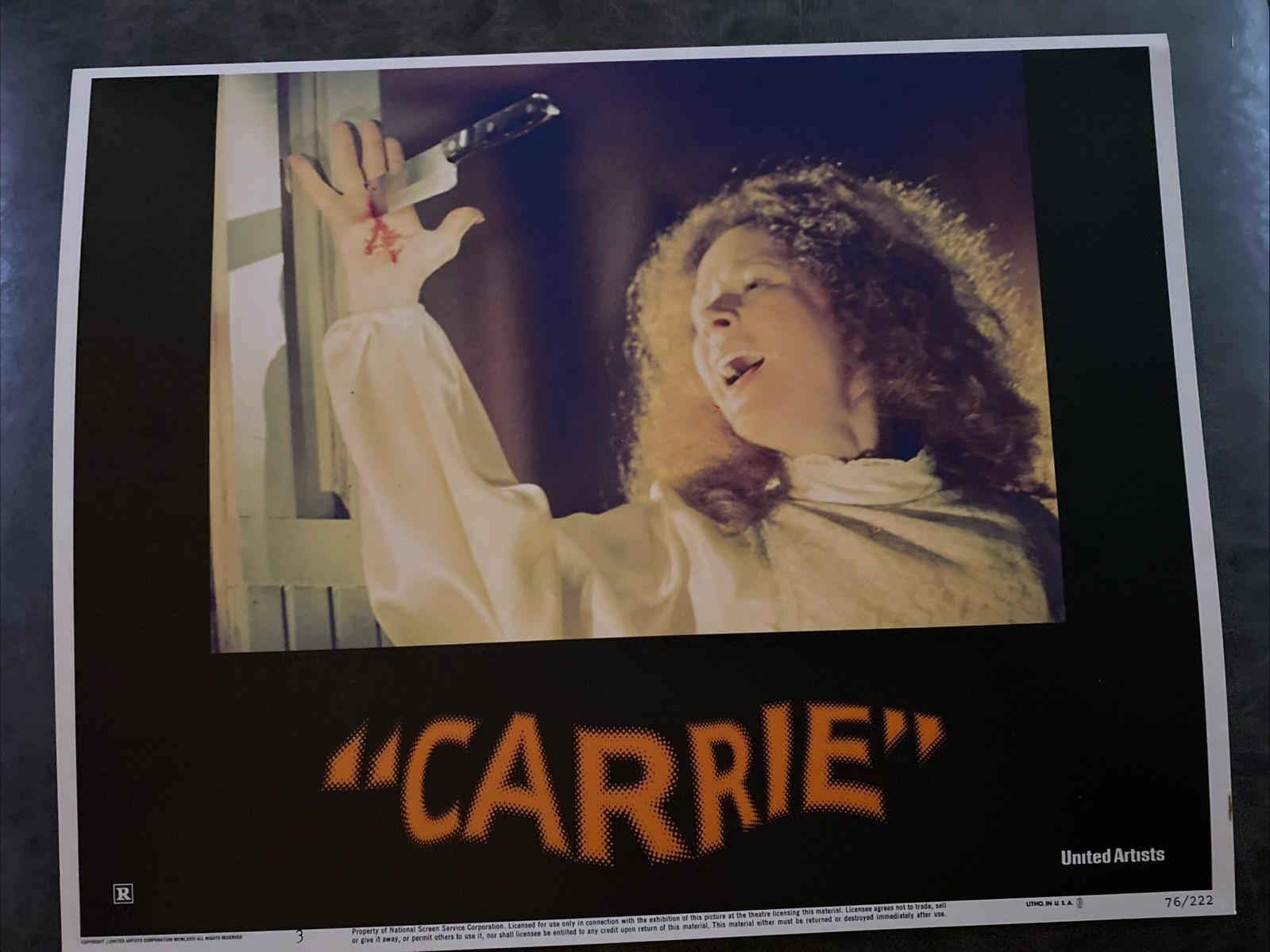 CARRIE 1976 Original Vintage Lobby Card with Sissy Spacek & Piper Laurie