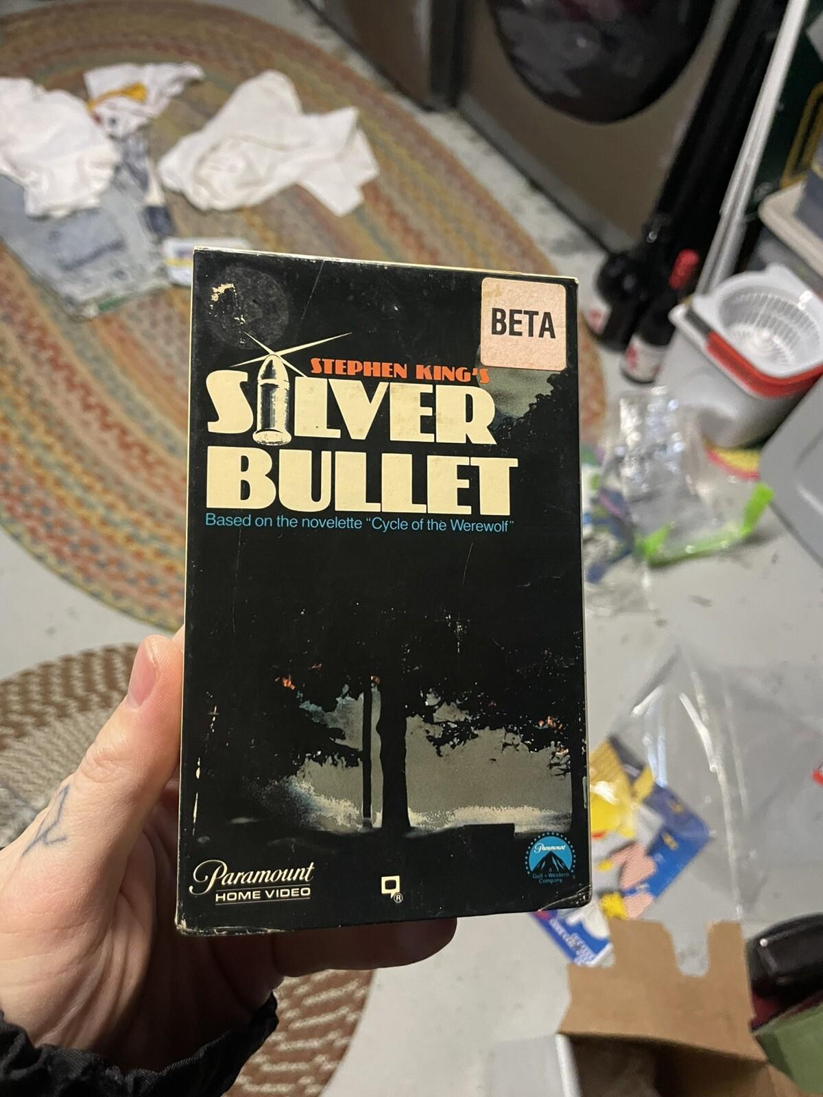 Silver Bullet Beta Not VHS Horror Original Release Paramount Stephen King 