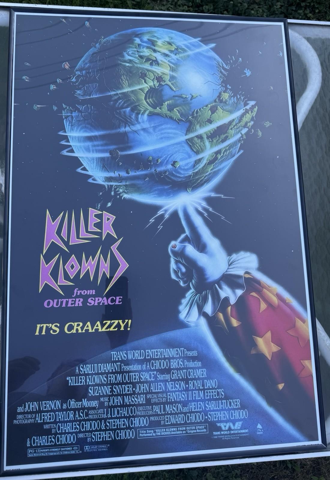 RARE KILLER KLOWNS FROM OUTER SPACE Decorative Horror Movie Poster