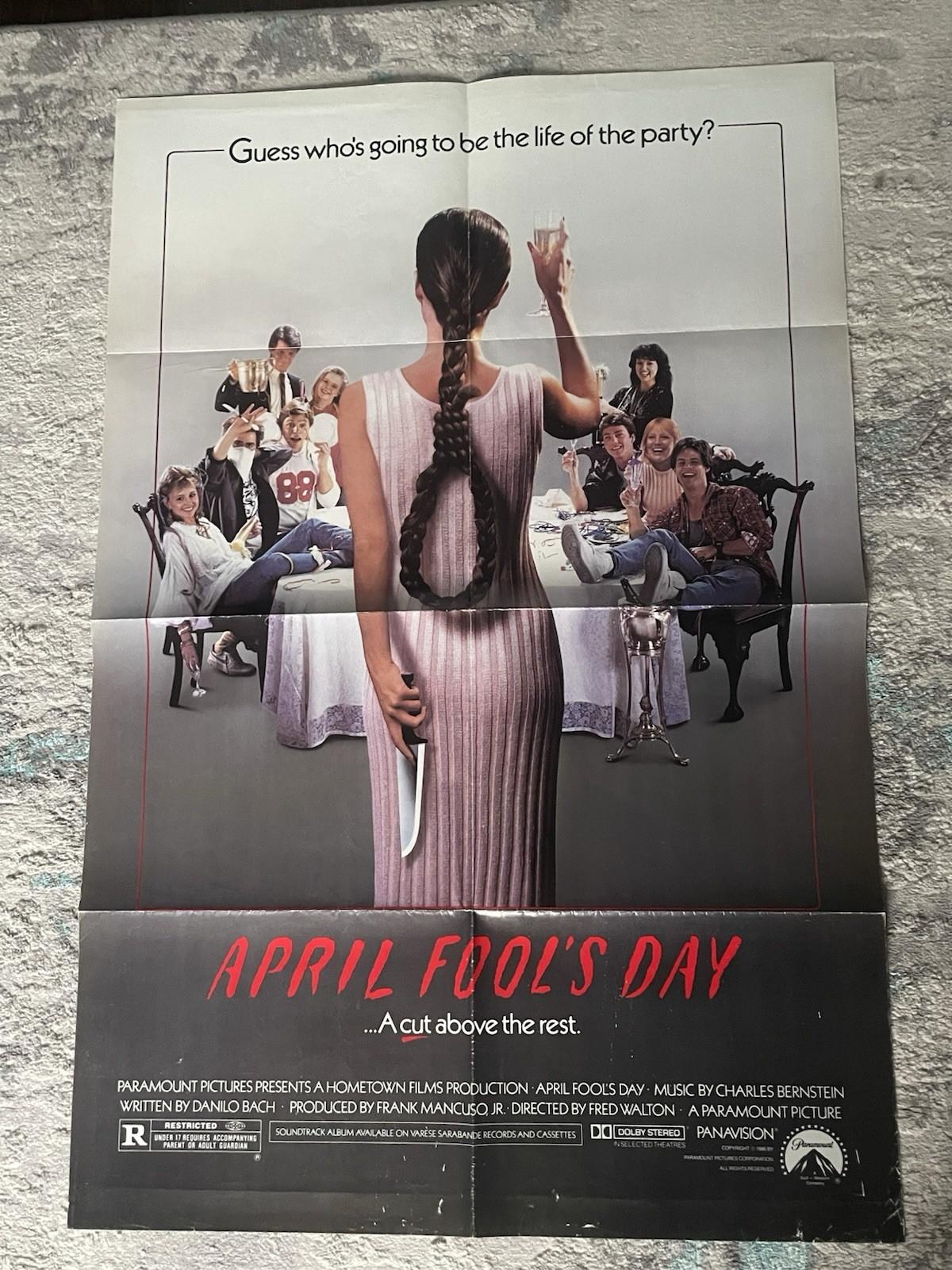 APRIL FOOL’S DAY (1986) Original Theatrical Movie Poster HORROR 