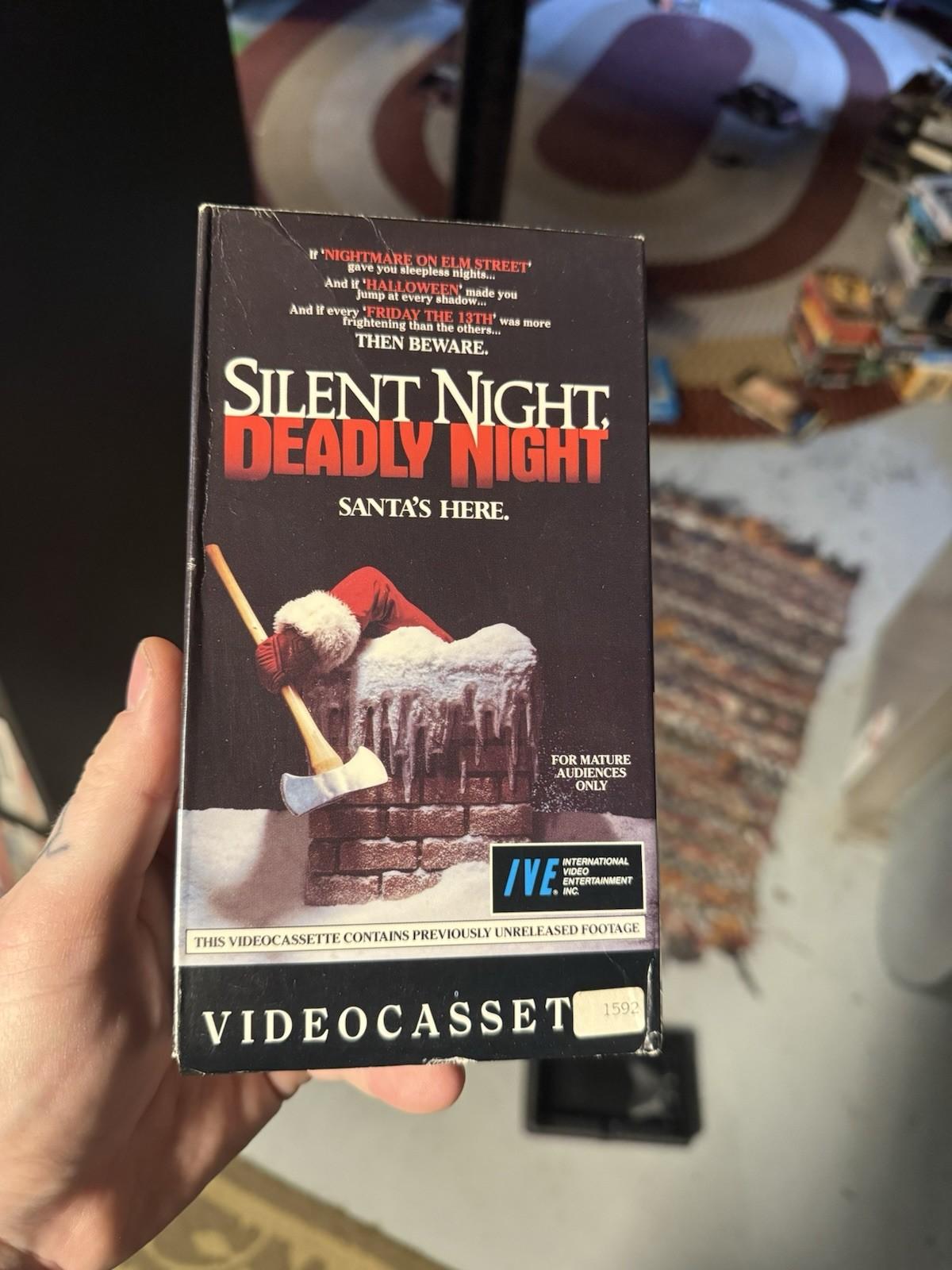 Silent Night Deadly Night VHS Rare Christmas Horror Slasher Slipcase Release