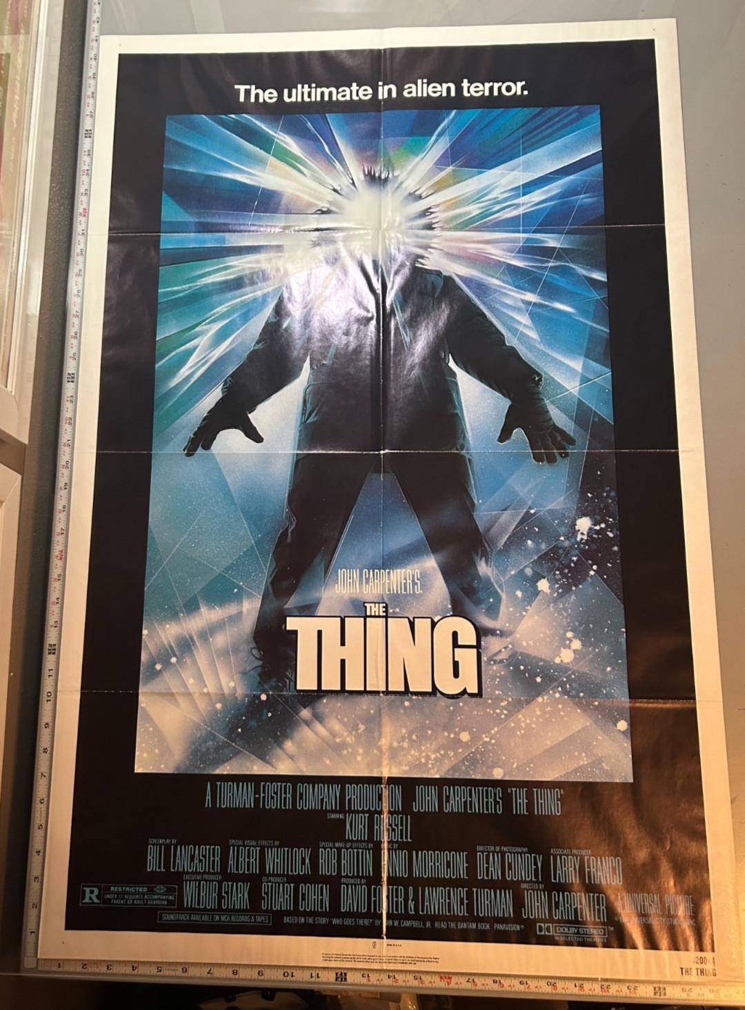 The Thing 1982 original movie poster 1sh 27x41 RARE NSS version excellent cond!