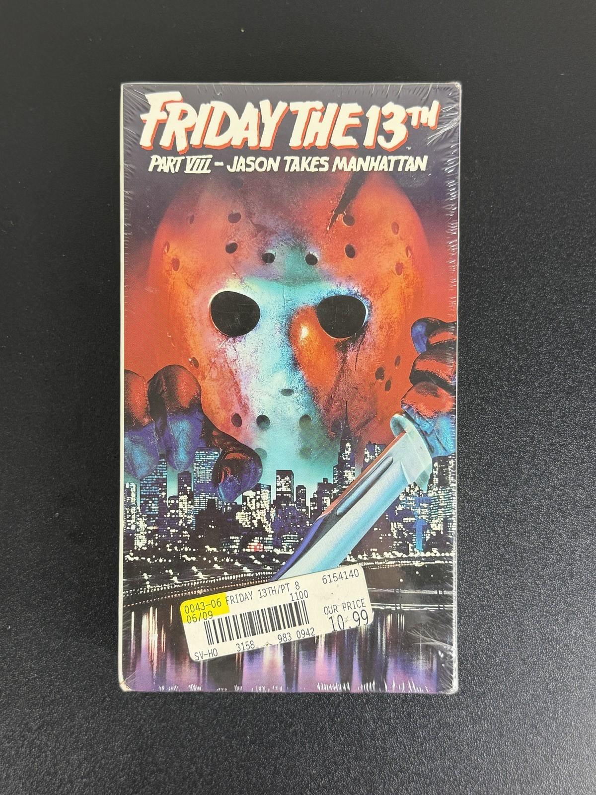 SEALED FRIDAY THE 13TH PART VIII - JASON TAKES MANHATTAN VHS Tape Horror