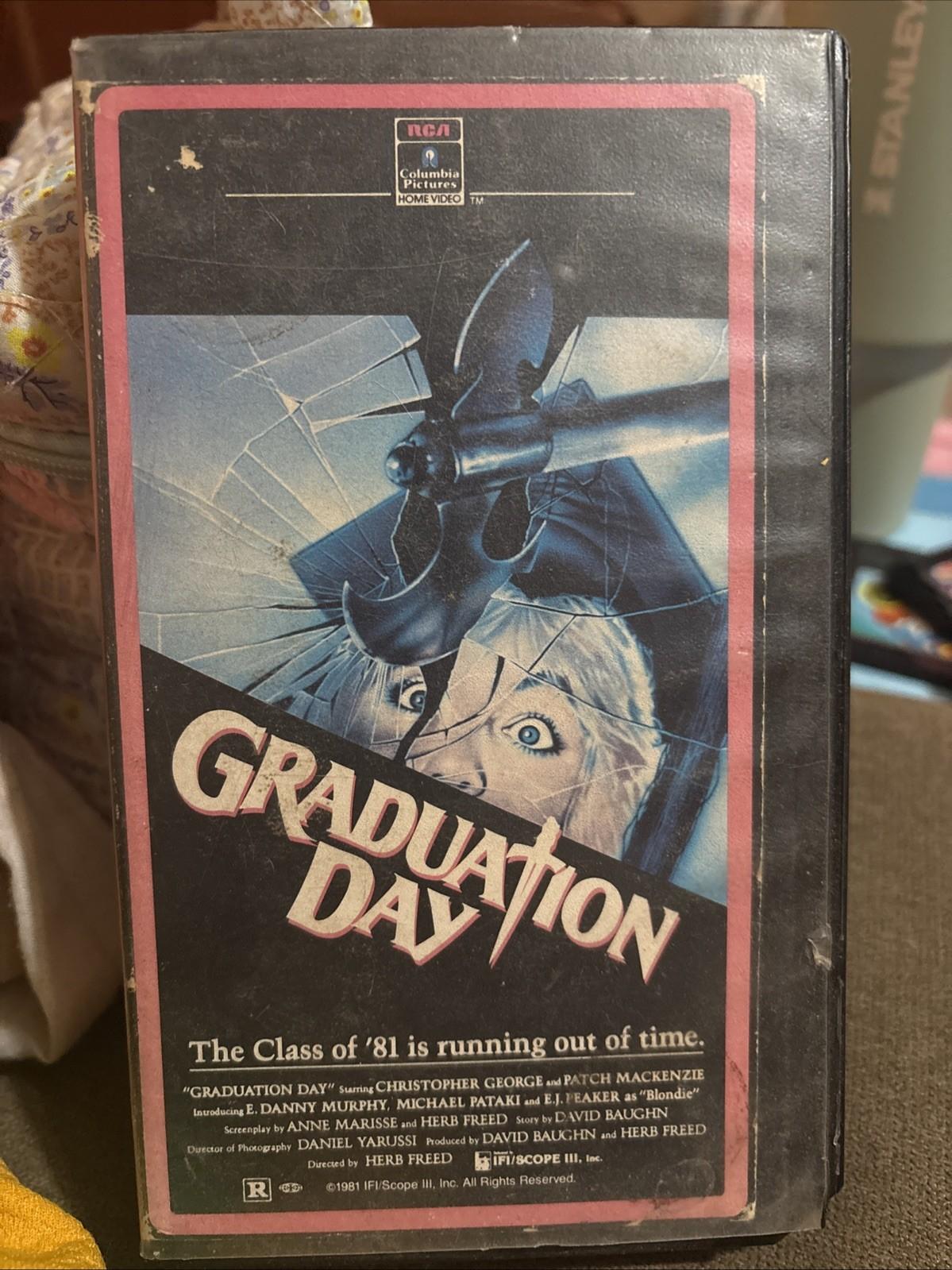 Graduation Day vhs 1981 RCA Cutbox *missing Back Cutbox Slip Art*