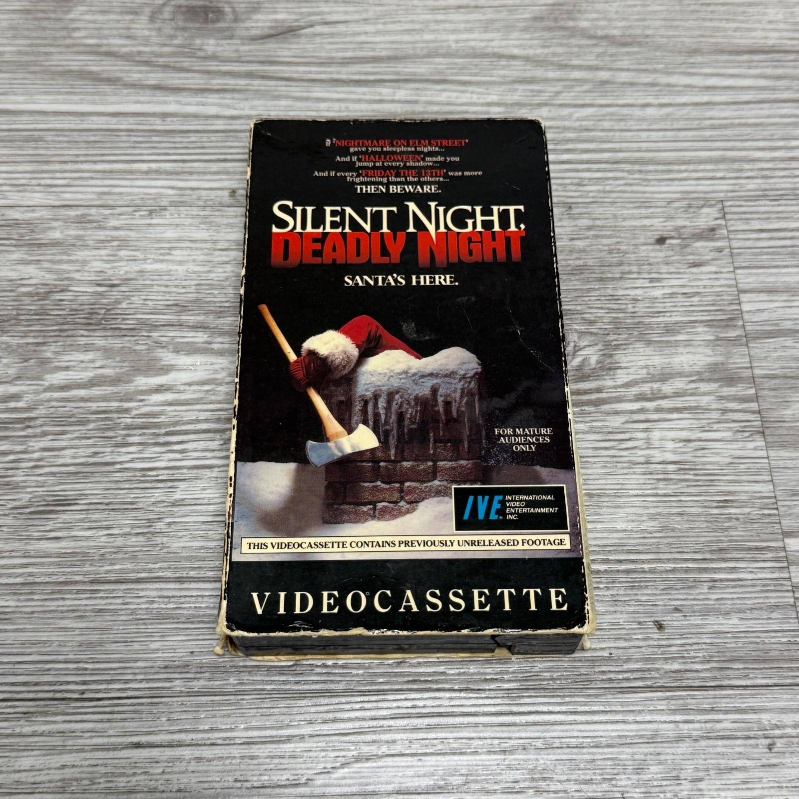 SILENT NIGHT DEADLY NIGHT VHS 1984 / 1986 HORROR SLASHER BLACK CHRISTMAS RARE