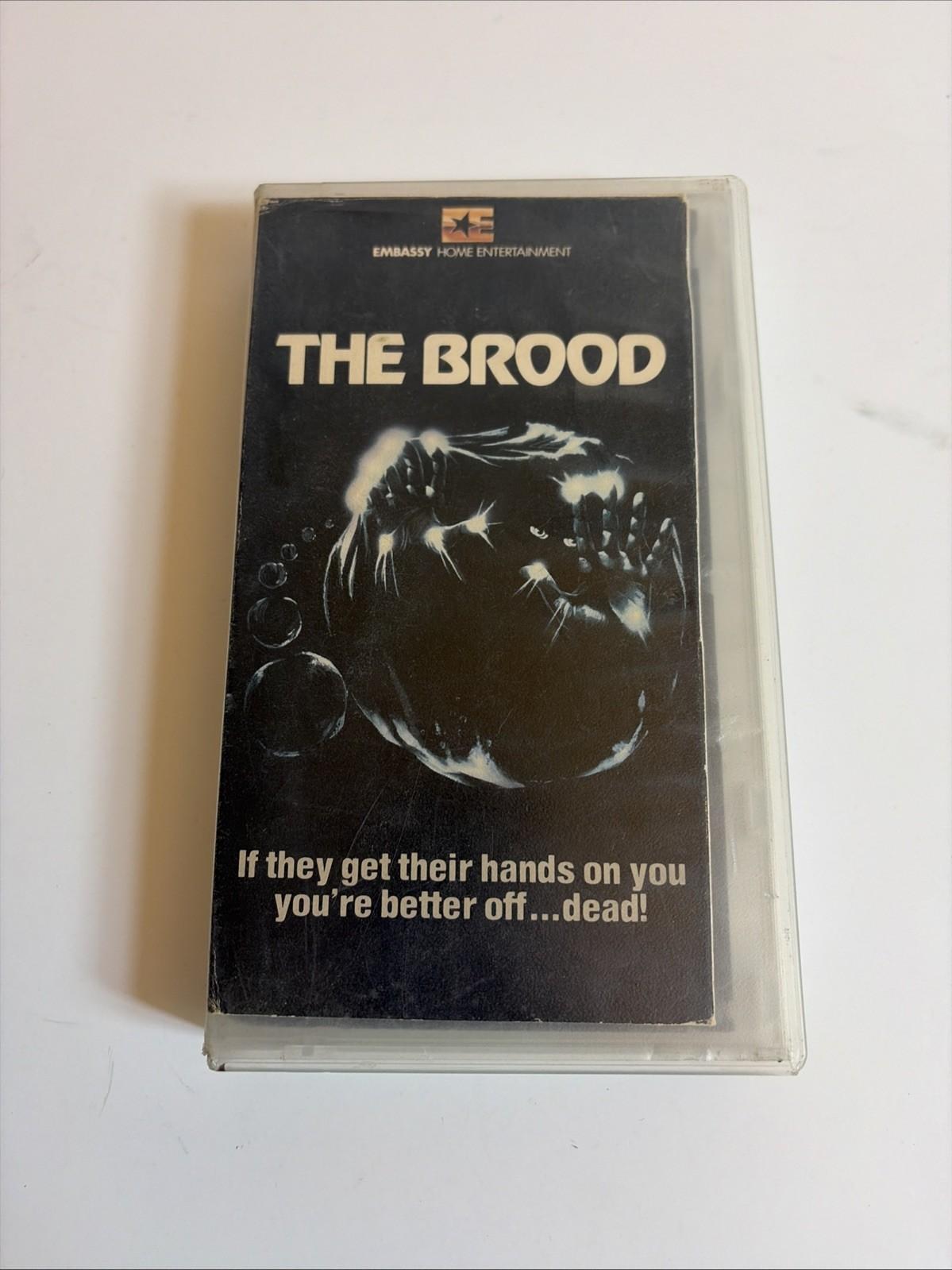 The Brood (VHS, 1979) Horror Film By David Cronenberg In Plastic Case
