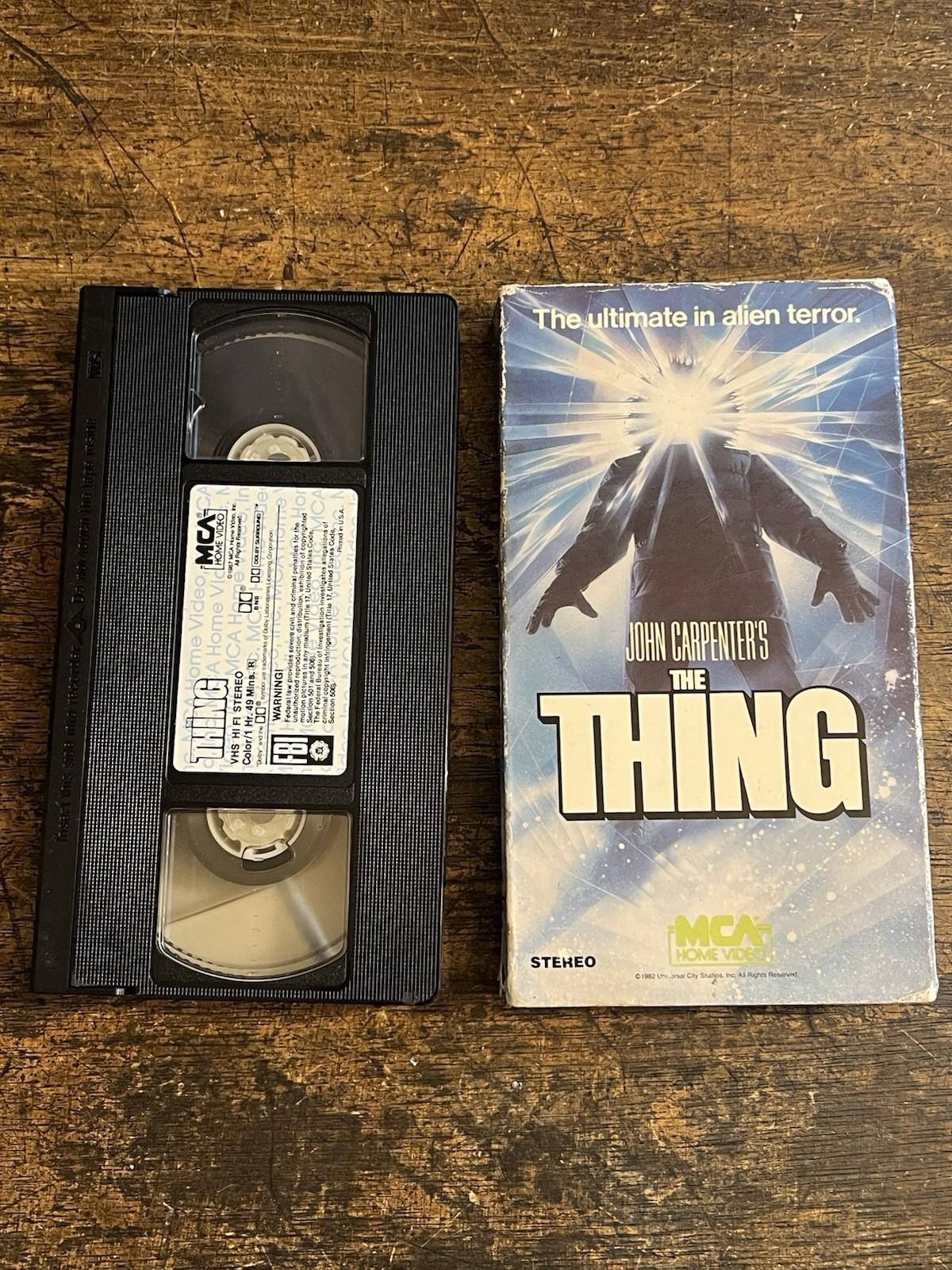 RARE MCA First Release (1987) "The Thing" (VHS 1982) OOP Horror/Sci-Fi HTF