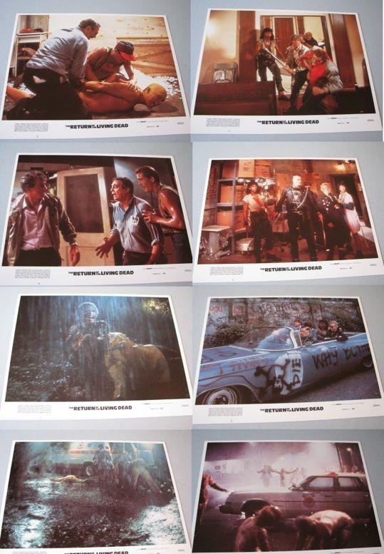 RETURN OF THE LIVING DEAD ORIGINAL 11X14 MINT LOBBY CARD SET 1985 CLU GULAGER