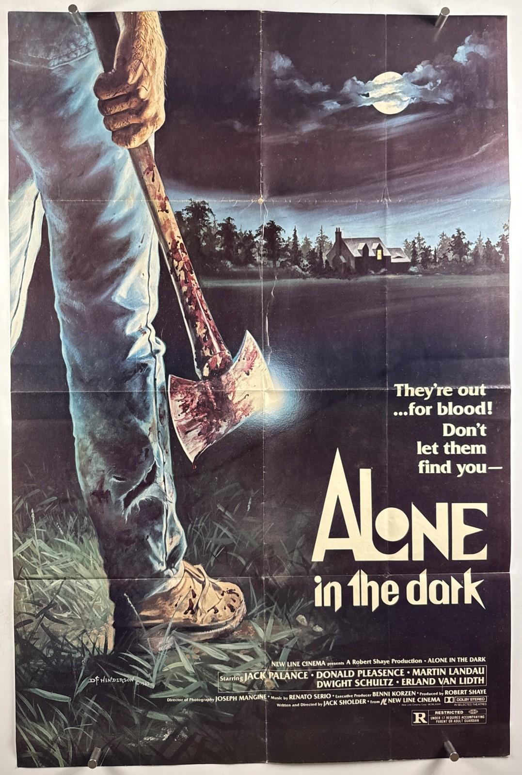 ALONE IN THE DARK Movie Poster (Fine-) One Sheet 1982 Slasher Horror 27614