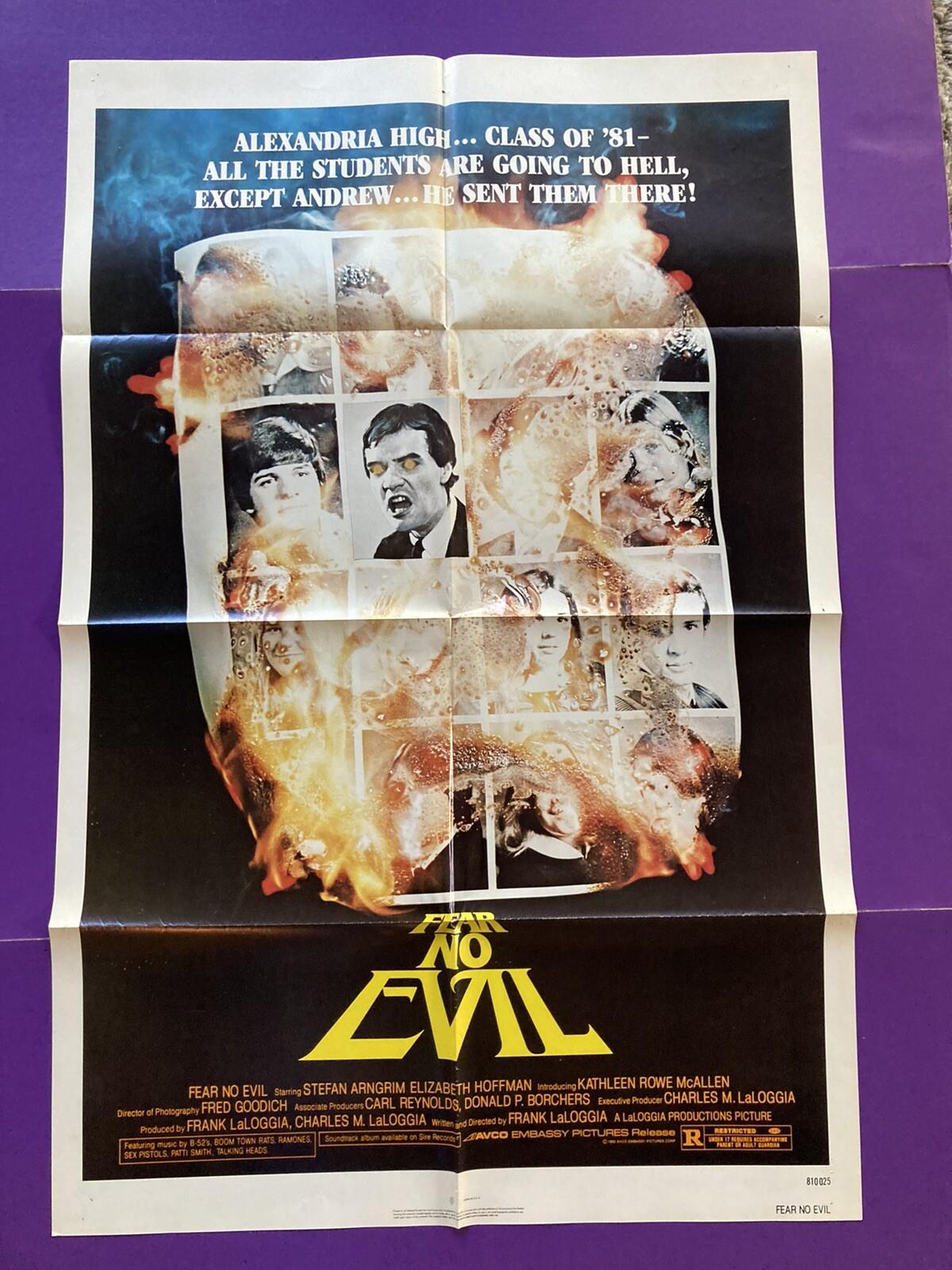FEAR NO EVIL ORIGINAL ONE SHEET MOVIE POSTER 1981