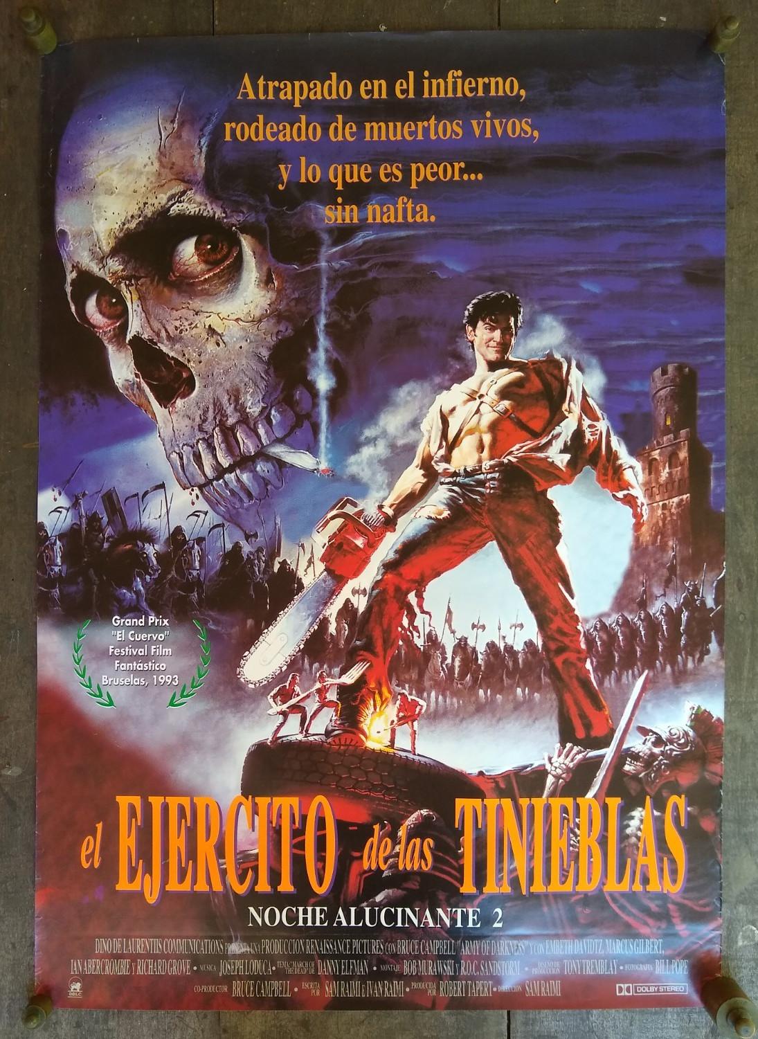 Army of Darkness (1992) Original Argentina Poster,  Sam Raimi & Bruce Campbell