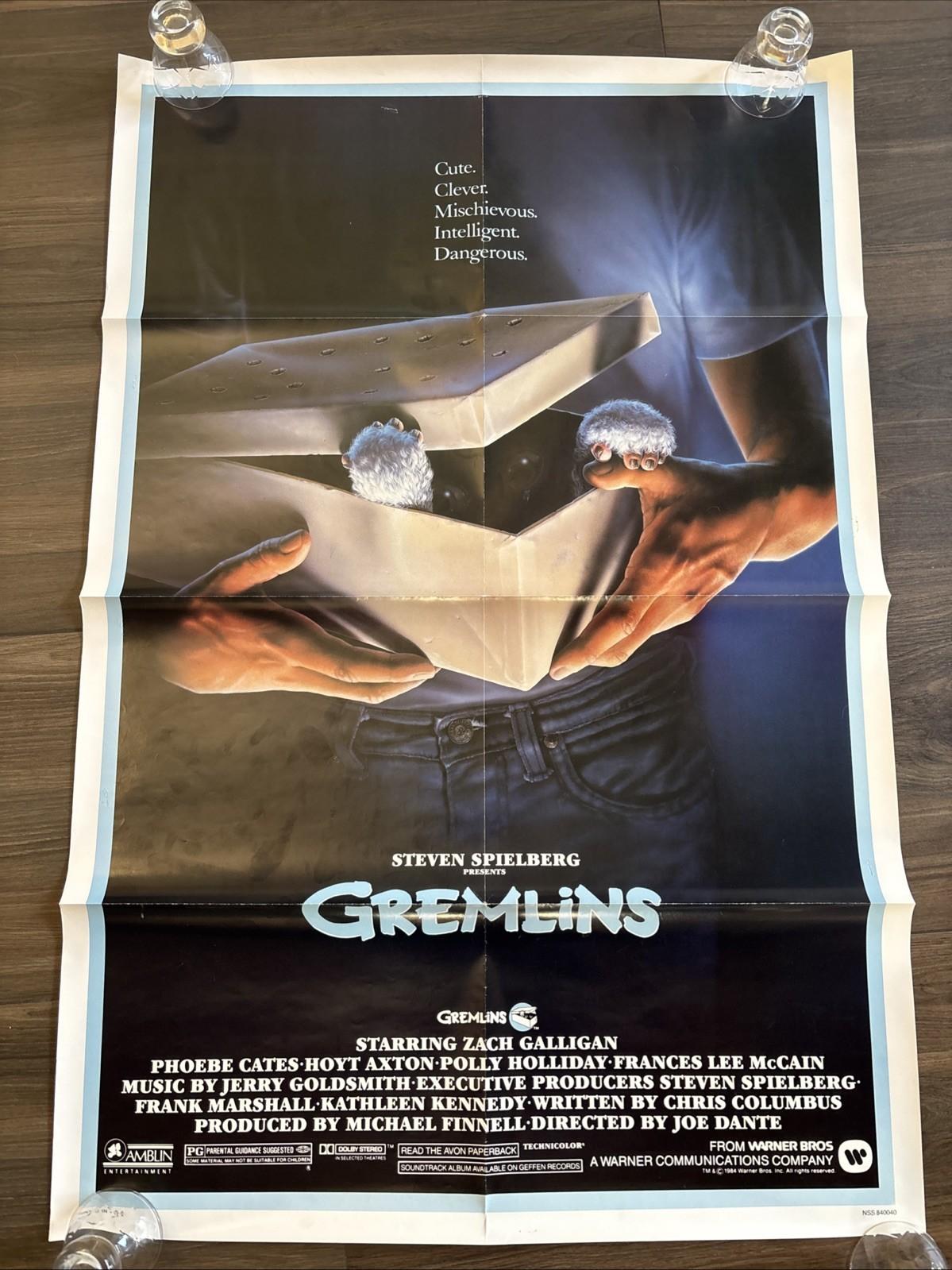 Gremlins 1984 Original One Sheet Movie Poster Joe Dante
