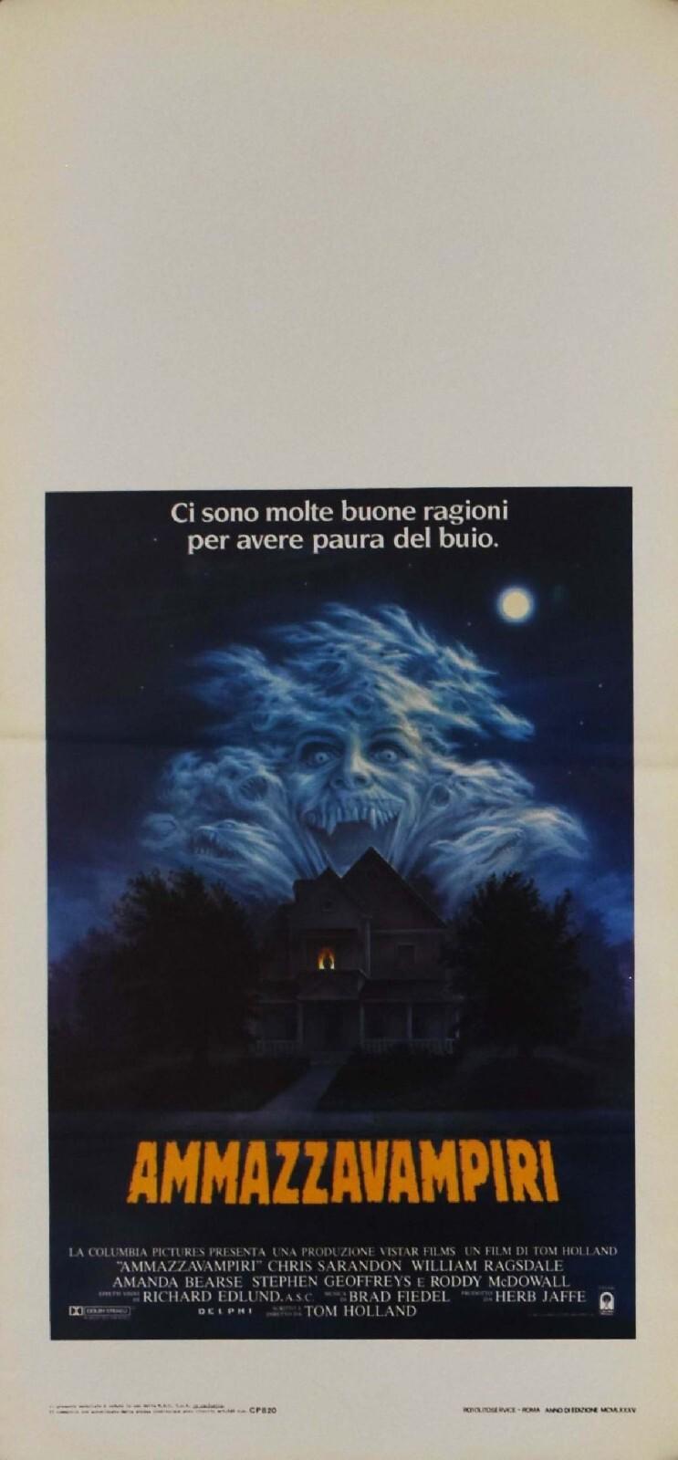 Fright Night Tom Holland Original Italian Locandina Poster 1985