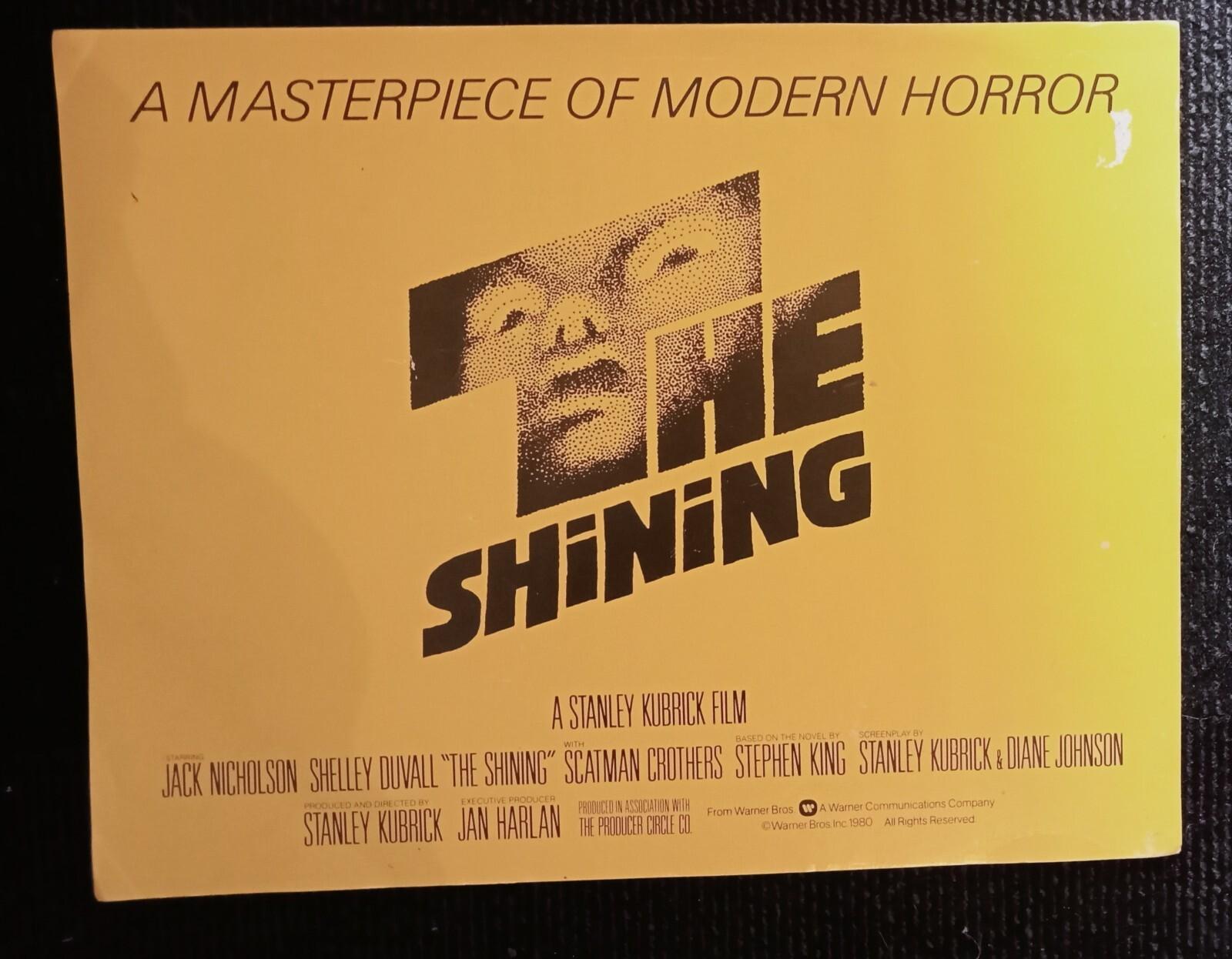 SHINING 1980 ORIGINAL complete 11X14 LOBBY CARD SET - JACK NICHOLSON - KUBRICK