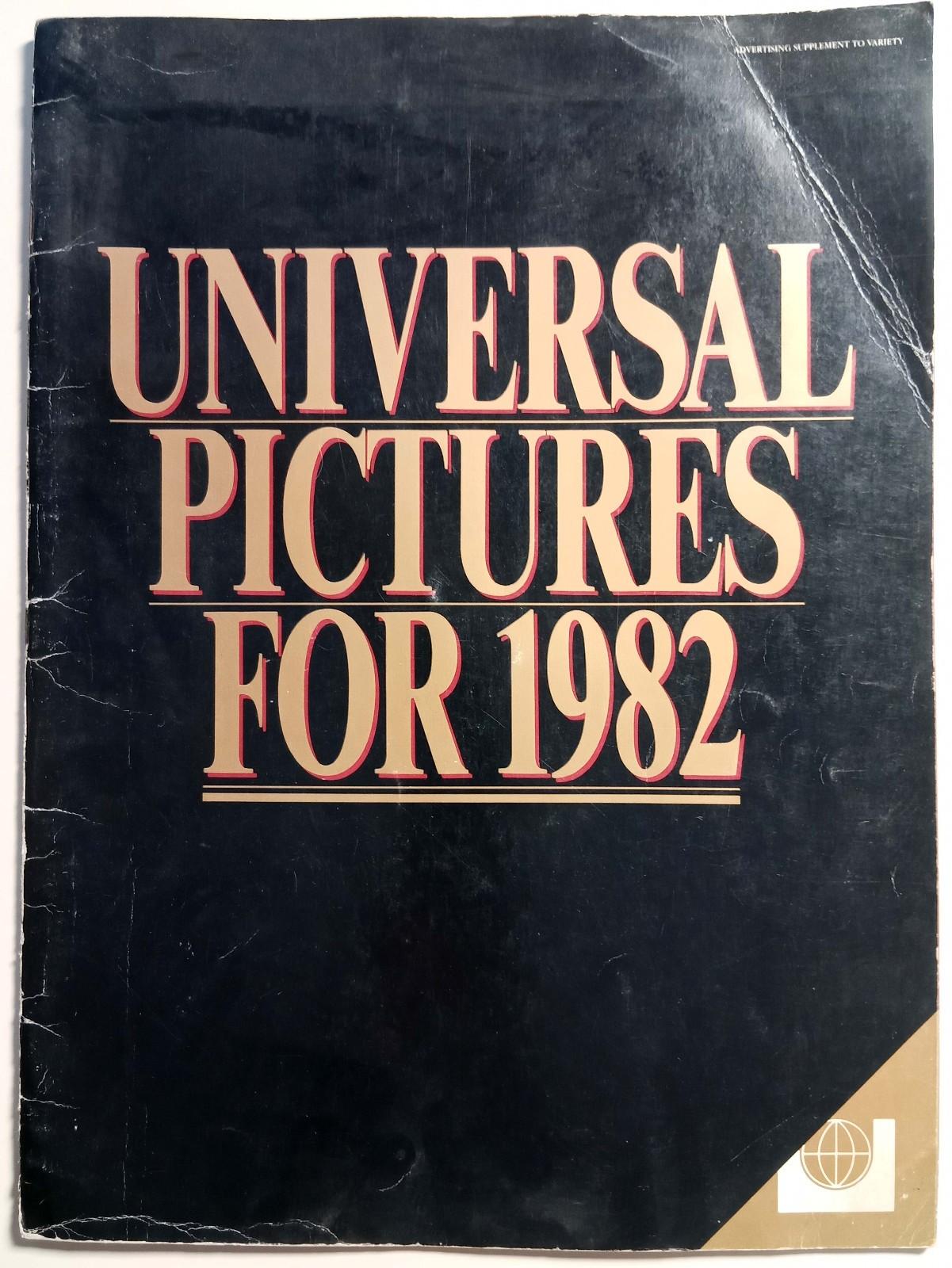 1982 Universal Pictures Movie Promo Catalog ET The Thing Videodrome Conan Variet