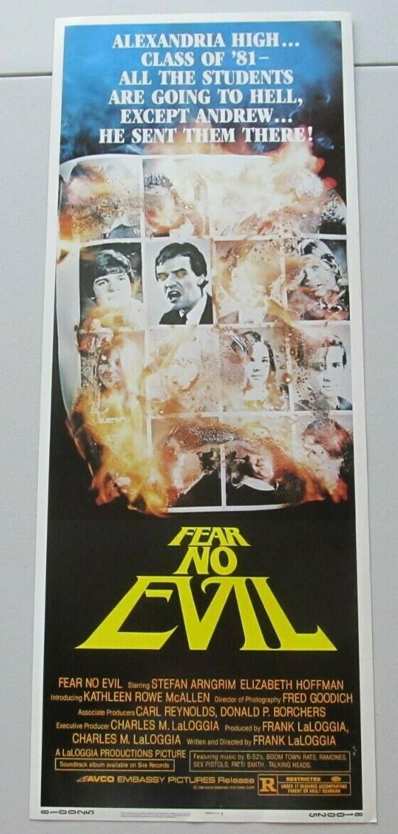 FEAR NO EVIL ORIGINAL ROLLED 14X36 INSERT MOVIE POSTER 1981 ELIZABETH HOFFMAN 