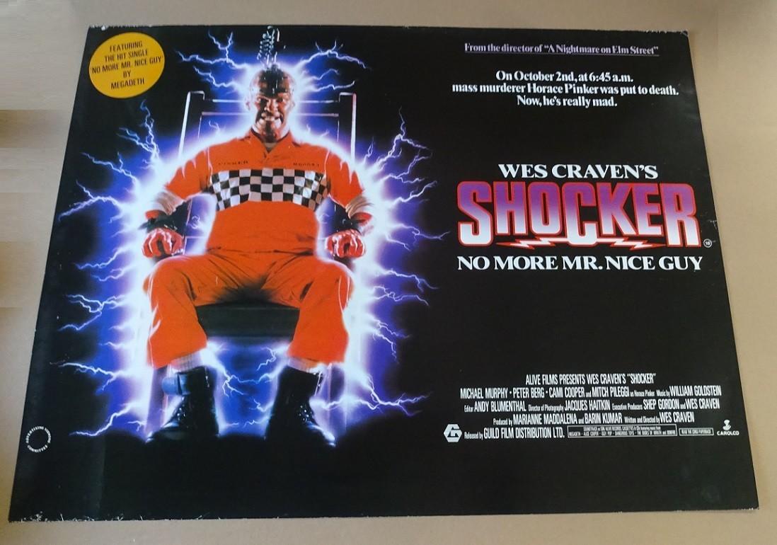Shocker Original 1989 Quad Movie Poster 40x30" Michael Murphy Mitch Pileggi