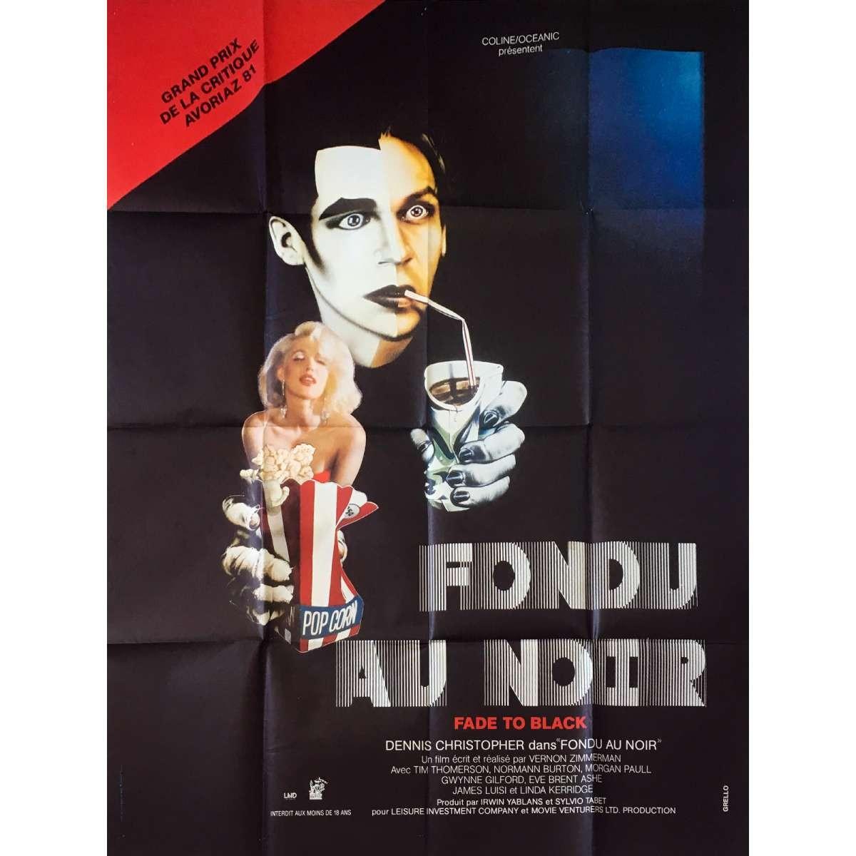 FADE TO BLACK Original Movie Poster  - 47x63 in. - 1980 - Vernon Zimmerman, Denn