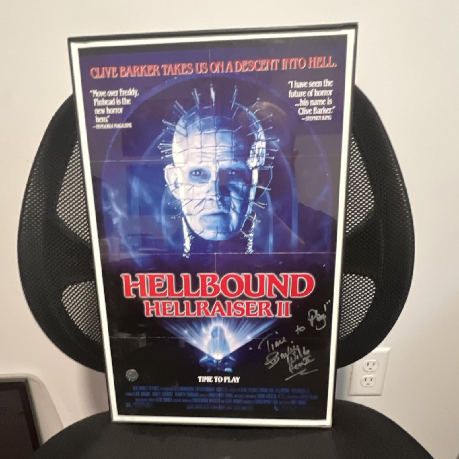 Hellbound: Hellraiser II Original Autographed Framed Movie Poster