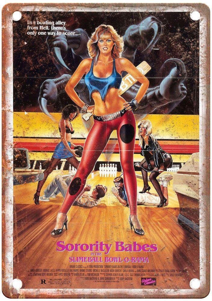 Sorority Babes In Slimeball Bowlorama Movie Poster Retro Look Metal Sign MP4150