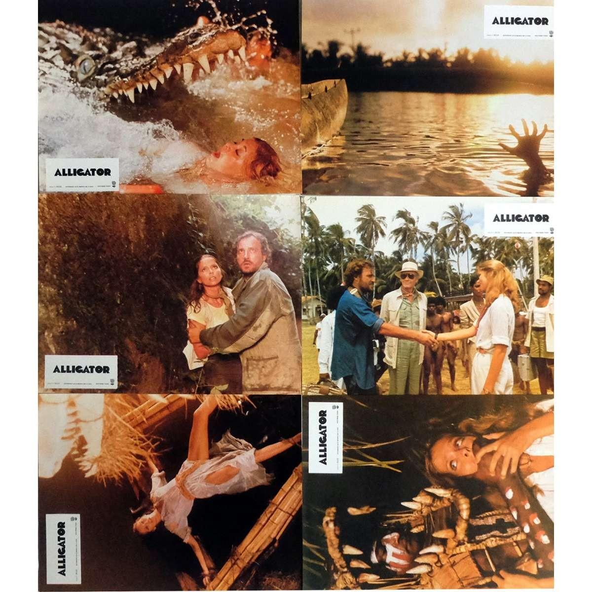 ALLIGATOR Lobby Cards Jeu A, x6 9x12 in. French - 1980 - Lewis Teague, Robert Fo