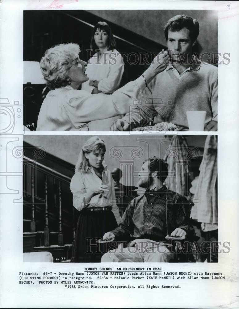 1988 Press Photo The starring cast in "Monkey Shines An Experiment in Fear."