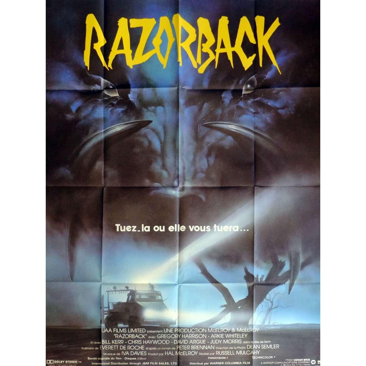 RAZORBACK Movie Poster  47x63 in. French - 1984 - Russel Mulcahy, Gregory Harris