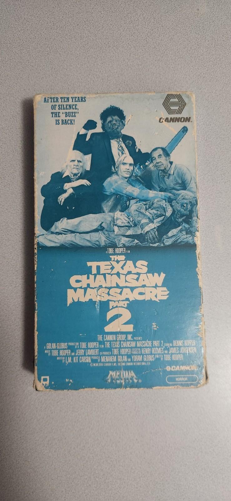 Texas Chainsaw Massacre Part 2 VHS RARE Original 1986 Cannon Media Horror Movie