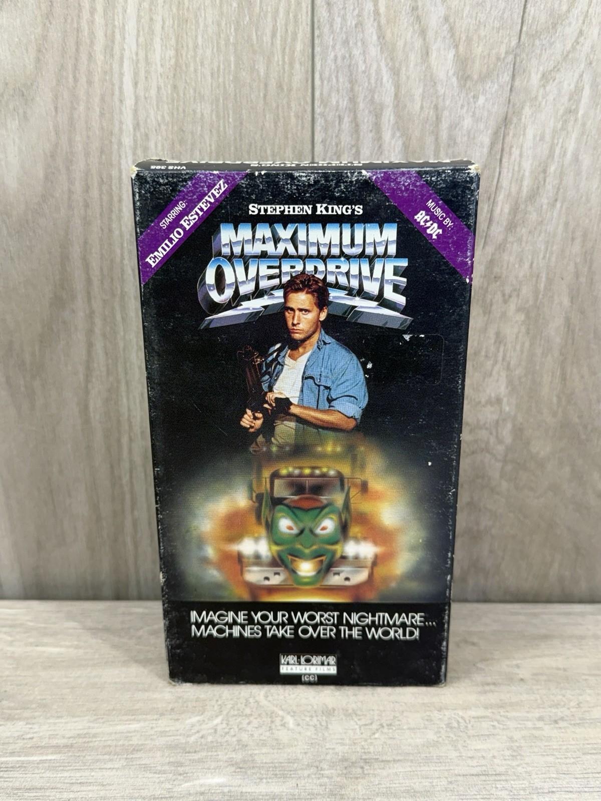 Maximum Overdrive Original VHS 1986 Stephen King Horror Film ACDC 80s Horror