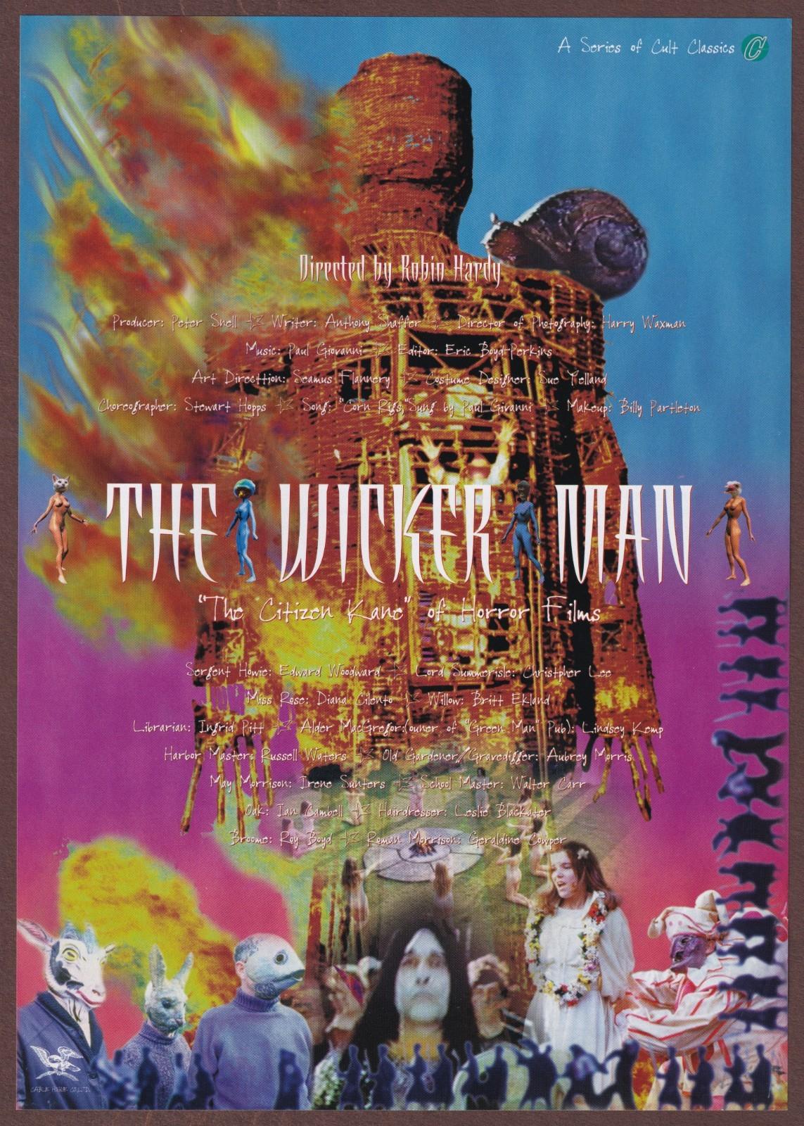 The Wicker Man 1973 RARE mini poster Chirashi flyer Christopher Lee Japanese