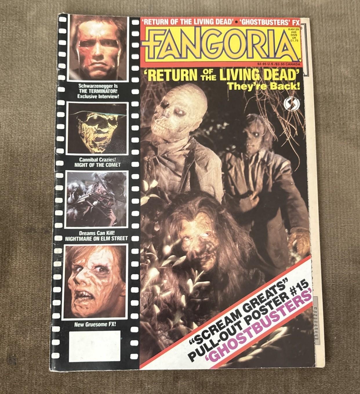 fangoria #40, 1984, terminator, ghostbusters & return of the living dead