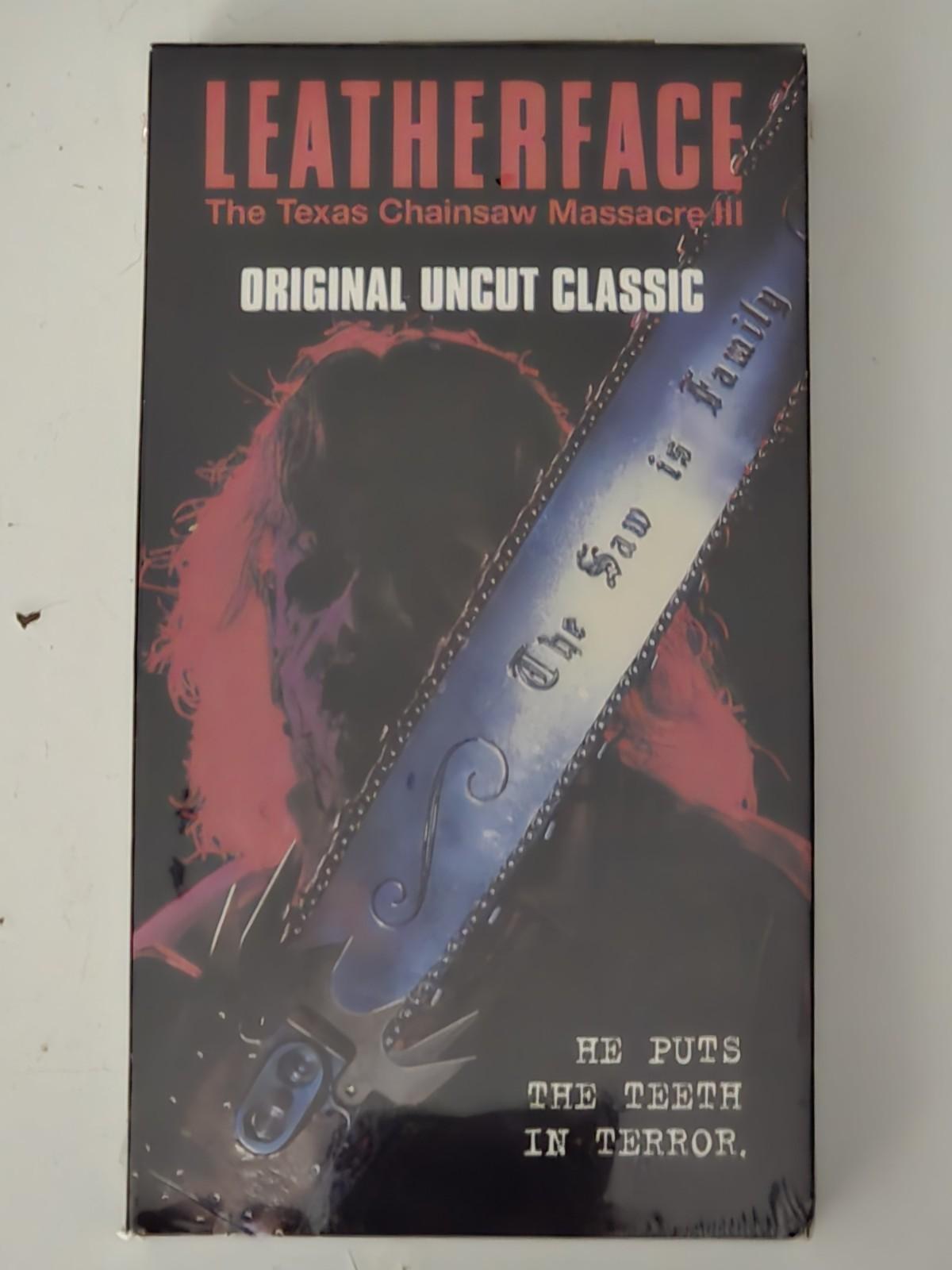 Sealed Texas Chainsaw Massacre III 3 Leatherface VHS Original Uncut Version