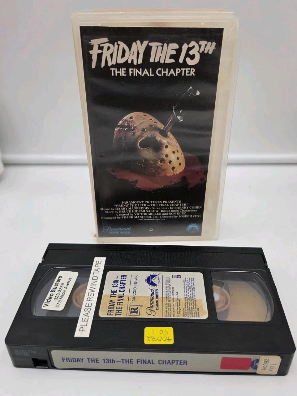 Friday the 13th -The Final Chapter (Original Issue VHS, 1984) Ex-Rental TESTED