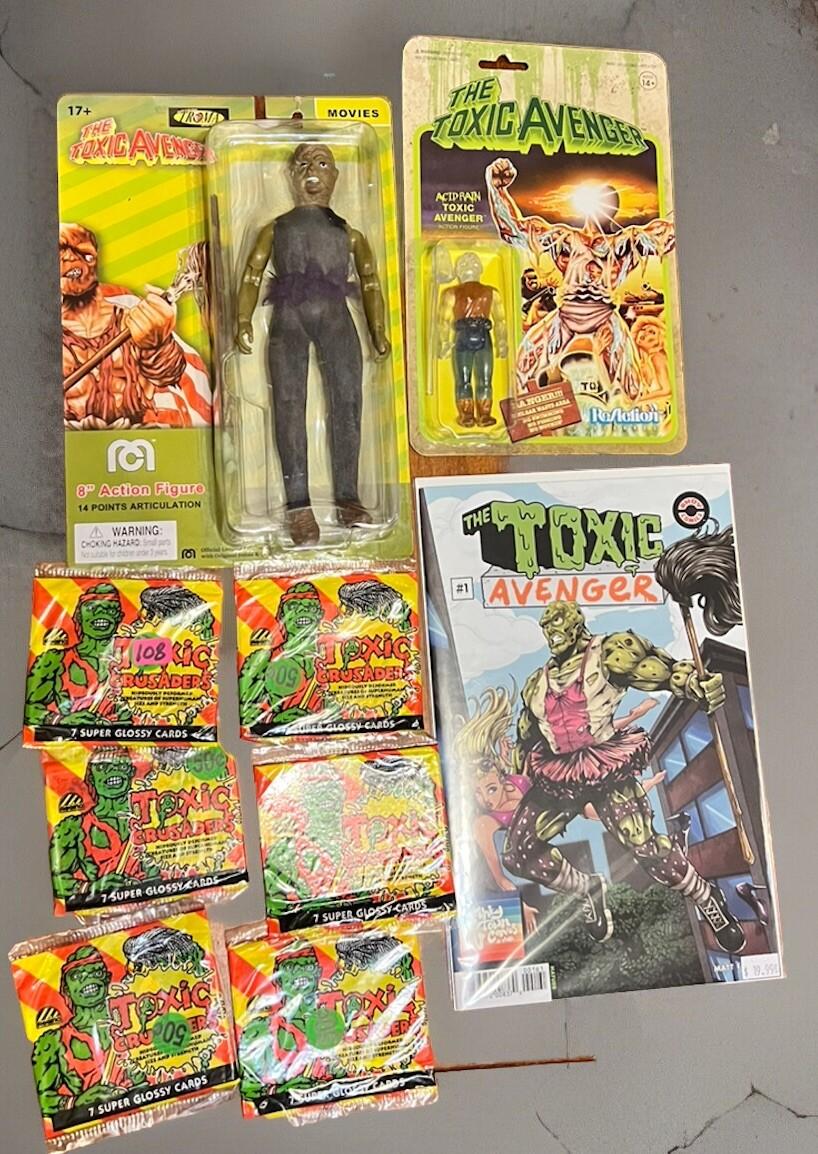 Giant Toxic Avenger Bundle, Rare Figures, Cards And #1 Comic!!!! New In Package!