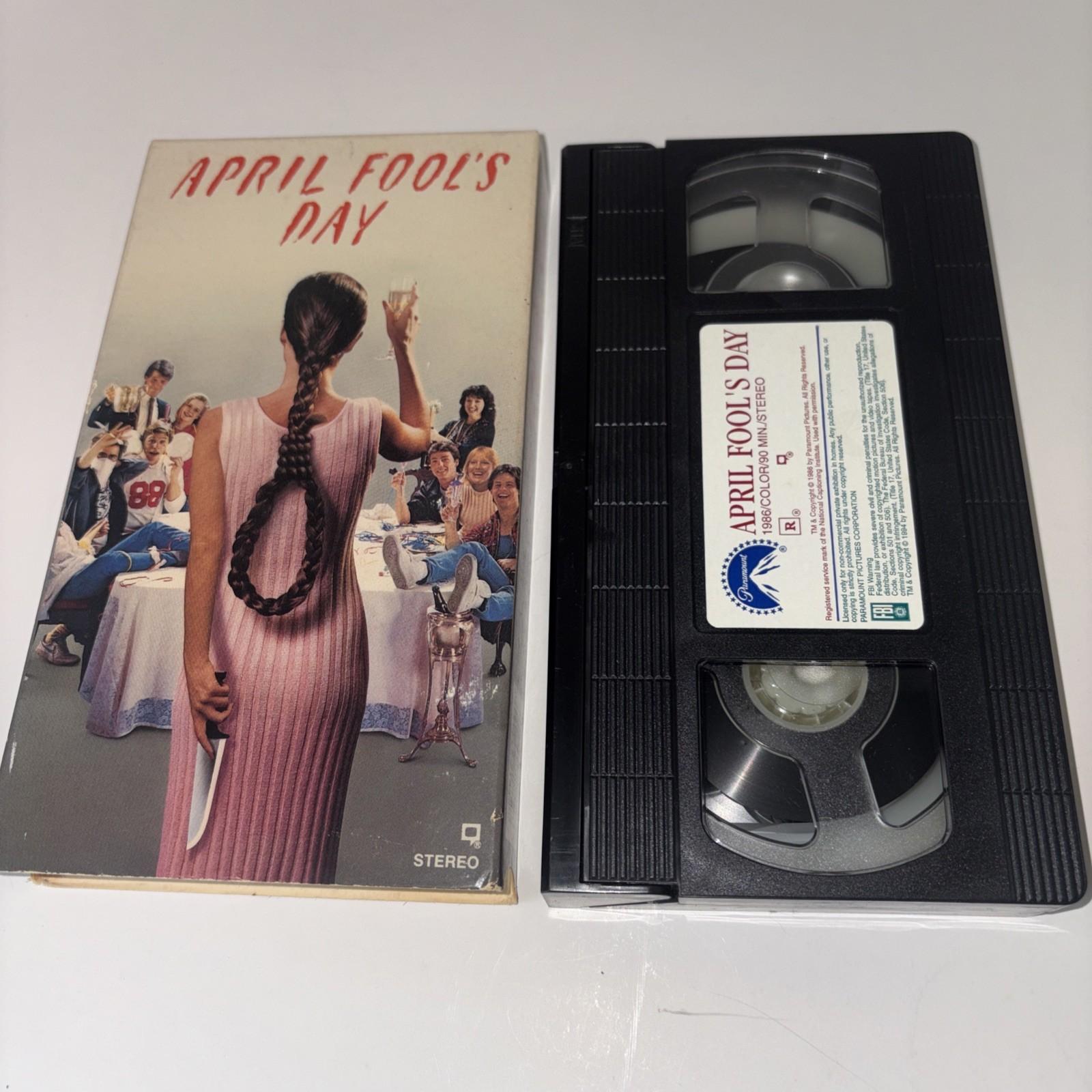 APRIL FOOL'S DAY VHS (1986) Paramount  | RARE 80s Slasher Horror Cult Classic