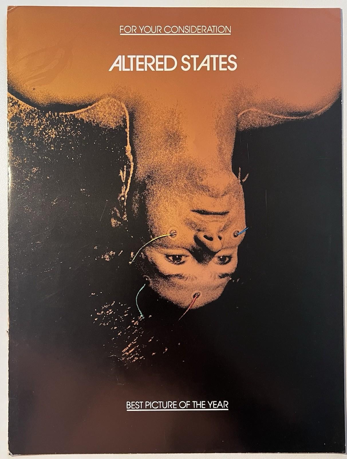 Altered States (1980) Original Warner Bros FYC Press Kit Brochure William Hurt