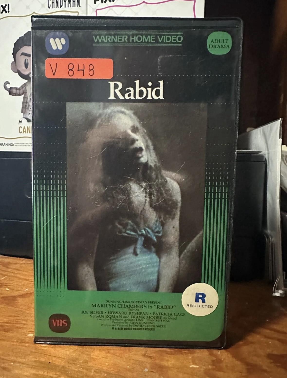 RABID 1977 LARGE VHS Clamshell Marilyn Chambers Body Horror Classic CRONENBERG!!