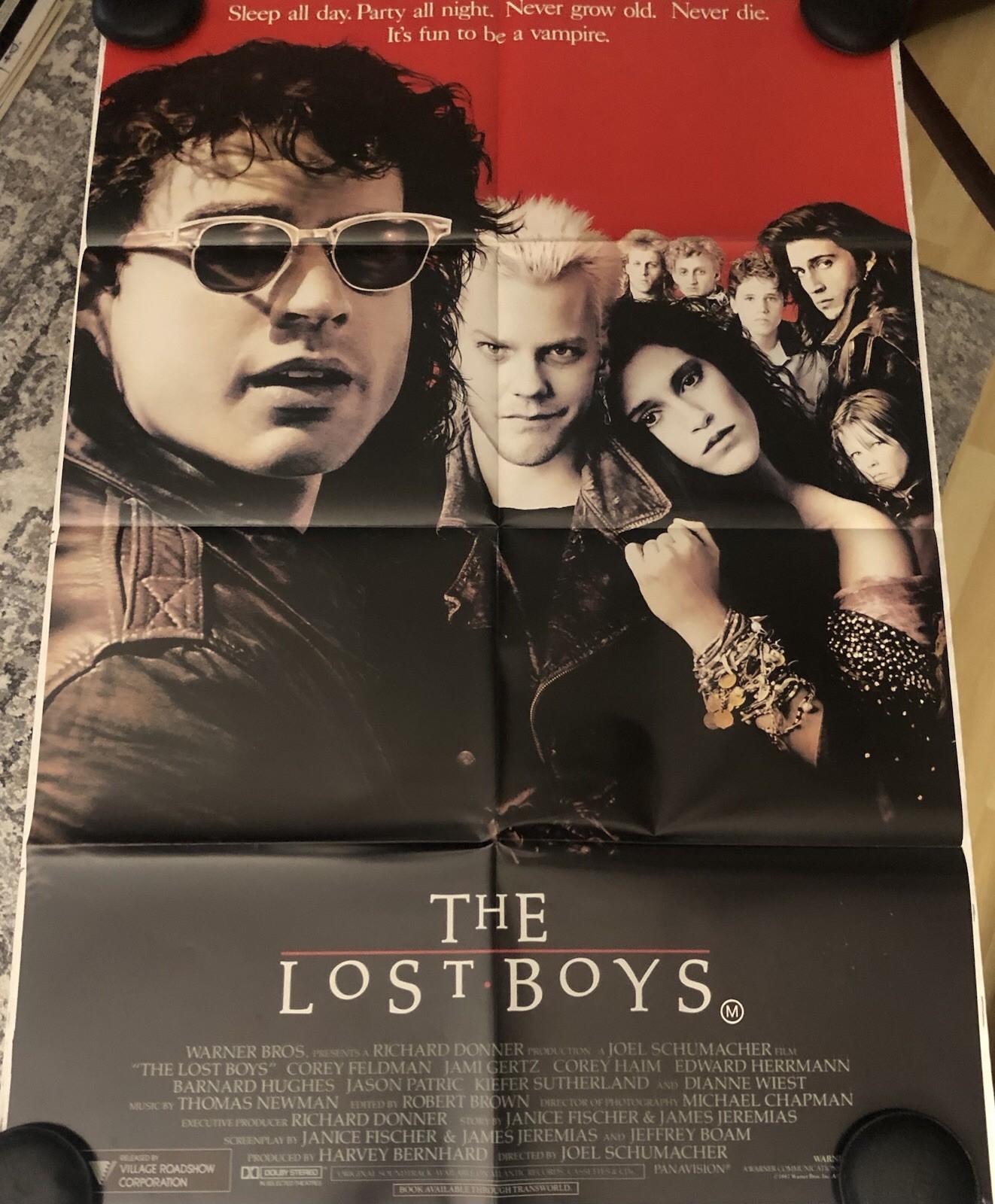 THE LOST BOYS Original Movie Poster One Sheet 26.75x39 Horror RARE Aus EXC 27x40