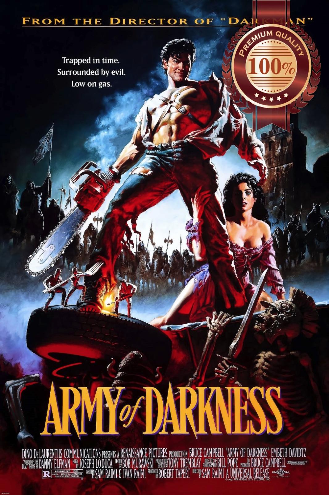 ARMY OF DARKNESS 1992 90s ORIGINAL OFFICIAL MOVIE FILM PRINT PREMIUM POSTER